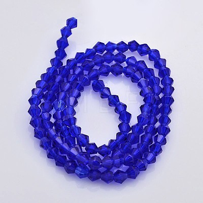 Faceted Bicone Glass Beads Strands EGLA-P017-3mm-08-1