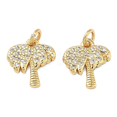 Brass Micro Pave Cubic Zirconia Pendants KK-A291-15G-1