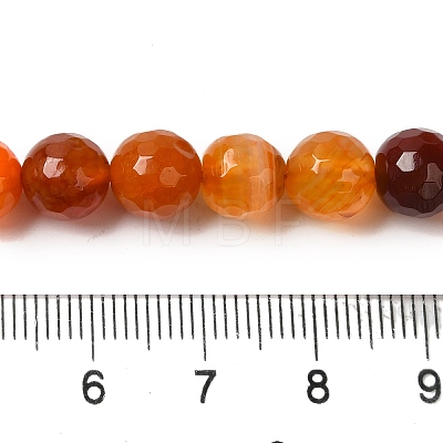 Dyed & Heated Natural Agate Beads Strands G-P539-D01-07-1