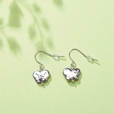 Plastic Pearl Butterfly Dangle Earrings EJEW-JE05028-01-1
