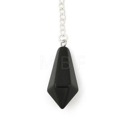 Natural Obsidian Cone Pointed Dowsing Pendulums G-A249-02S-02-1