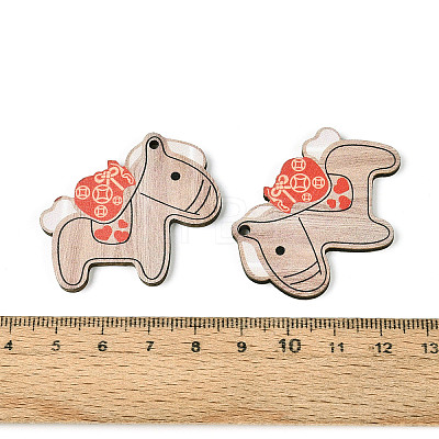 Printed Wooden Pendants WOOD-T033-01C-1