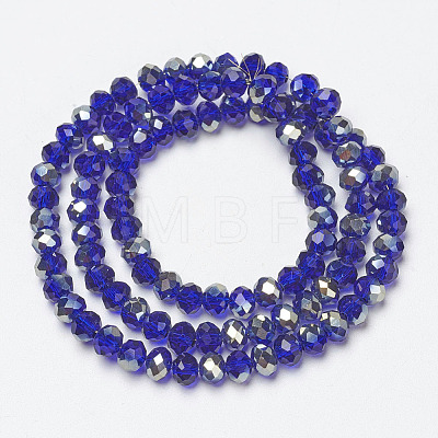 Electroplate Glass Beads Strands EGLA-A034-T3mm-K20-1
