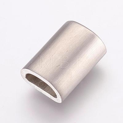 304 Stainless Steel Magnetic Clasps with Glue-in Ends STAS-K145-17P-1