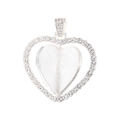 Alloy Pendant Cabochon Settings X-PALLOY-S107-004S-RS-1
