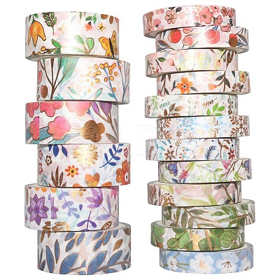 Floral Theme Pattern Paper Adhesive Tape TAPE-PW0004-005-1