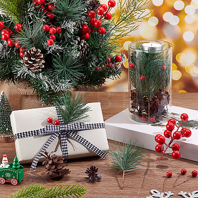 160Pcs Resin & Pvc Artificial Pine Needle Branches FIND-PH0025-62-1