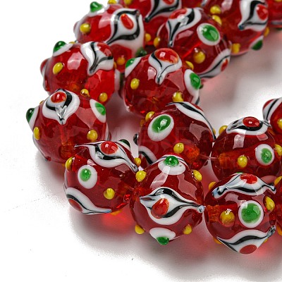 Handmade Lampwork Beads Strands LAMP-N025-05D-1