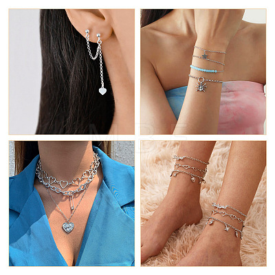  DIY Chain Bracelet Necklace Making Kit DIY-TA0006-06A-1