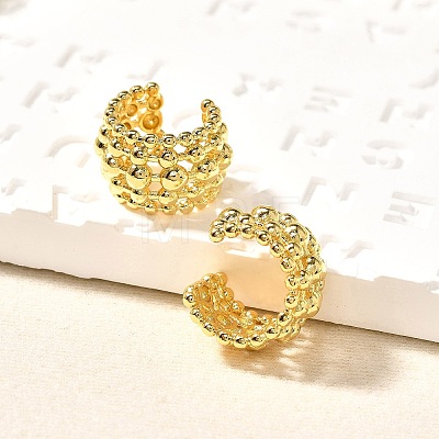 Rack Plating Brass Cuff Earring KK-B077-35G-1