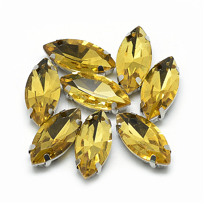 Sew on Rhinestone LS-RGLA-T034-7x15mm-22-1