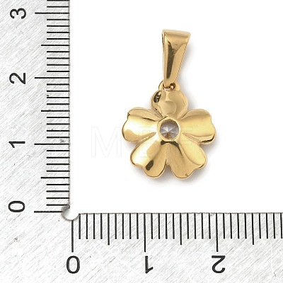 304 Stainless Steel Rhinestone Pendants STAS-A140-05D-G-1