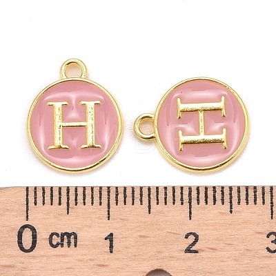Golden Plated Alloy Enamel Charms X-ENAM-S118-07H-1