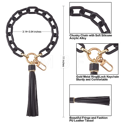 Chain Link Wristlet Keychain HJEW-SW00013-05-1