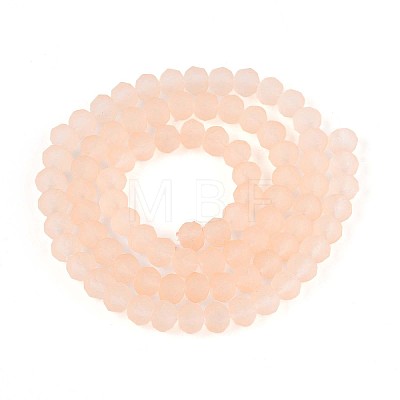 Baking Paint Frosted Glass Beads Strands FGLA-N003-6mm-07-1