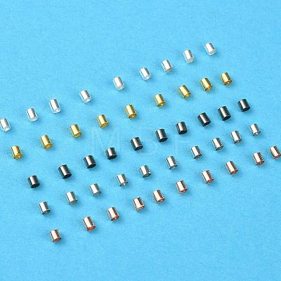 1000Pcs 5 Color Brass Crimp Beads KK-YW0002-19-1