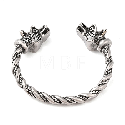 Viking 304 Stainless Steel Open Cuff Bangles for Men BJEW-U001-07A-G-1