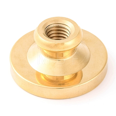 Golden Tone Round Wax Seal Brass Stamp Heads AJEW-S087-01G-05-1