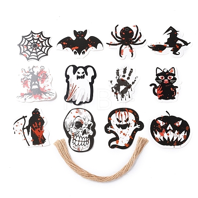 12 Styles Halloween Theme Paper Tags DIY-K60-002-1
