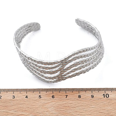 304 Stainless Steel Cuff Bangles BJEW-B108-12P-1