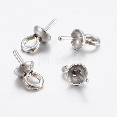 304 Stainless Steel Cup Pearl Peg Bails Pin Pendants X-STAS-H452-01P-1