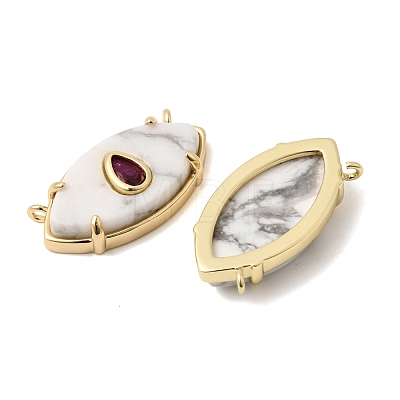 Natural Howlite Pendants KK-C255-22G-07-1