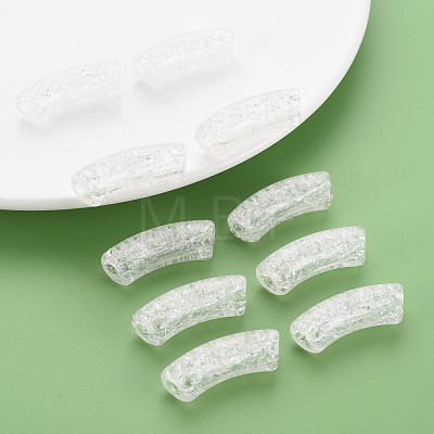 Transparent Crackle Acrylic Beads CACR-S009-001B-NA-1
