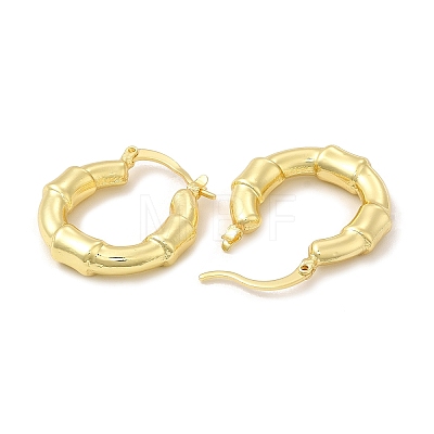 Rack Plating Brass Joint Hoop Earrings for Women EJEW-G342-02G-1