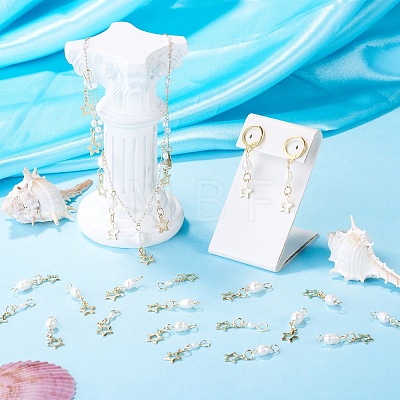 30Pcs 3 Styles Natural Cultured Freshwater Pearl & 201 Stainless Steel Pendants PALLOY-TAC0316-1