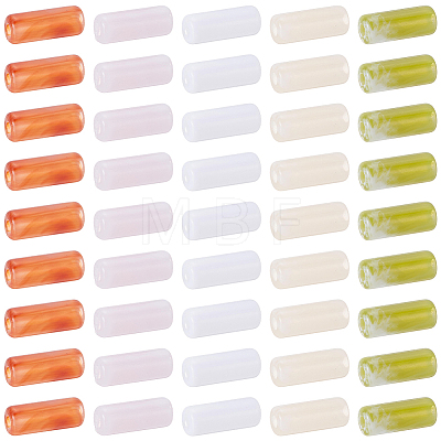 100Pcs 5 Colors Transparent Acrylic Beads OACR-SP0002-41-1
