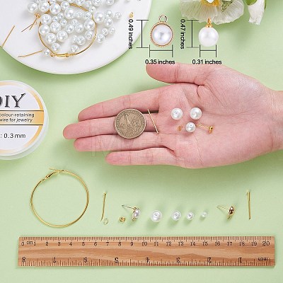 DIY Imitation Pearl Long Drop Earring Making Kit DIY-SZ0009-67-1