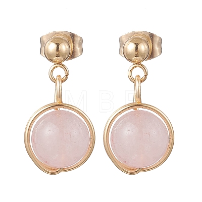 3 Pairs 304 Stainless Steel Natural Cultured Freshwater Pearl Round Earring Sets EJEW-JE06817-02-1