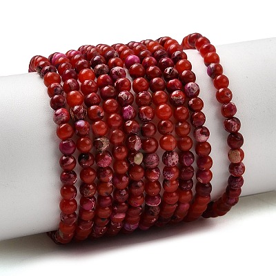 Natural Regalite/Imperial Jasper/Sea Sediment Jasper Beads Strands G-K317-A17-01B-1