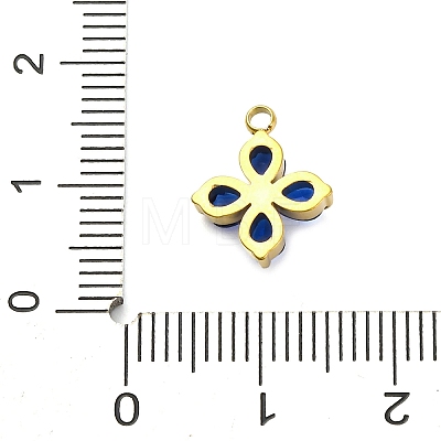 304 Stainless Steel Micro Pave Cubic Zirconia Pendants X-STAS-U042-06G-03-1