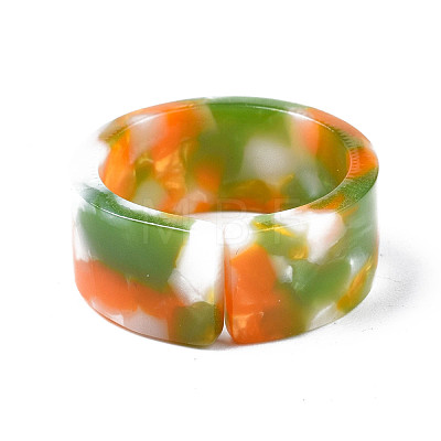 Resin Wide Band Cuff Ring RJEW-T022-013-1