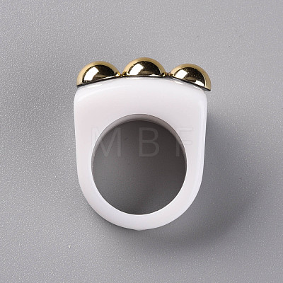 Opaque Acrylic Finger Rings RJEW-T010-11-1
