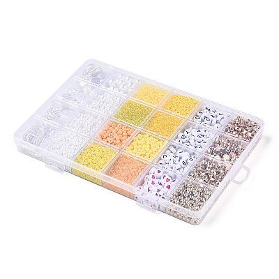 DIY 24 Style Acrylic & ABS Beads Jewelry Making Finding Kit DIY-NB0012-02I-1