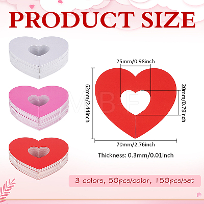 150Pcs 3 Colors Paper Wine Glass Charms DIY-FG0010-07-1