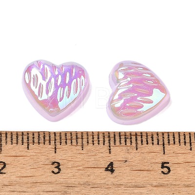 UV Plating Acrylic Cabochons OACR-H121-02F-1