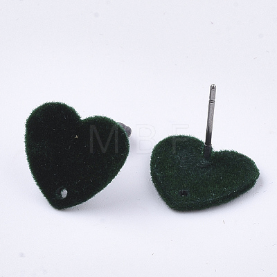 Flocky Iron Stud Earring Findings IFIN-S704-39B-1