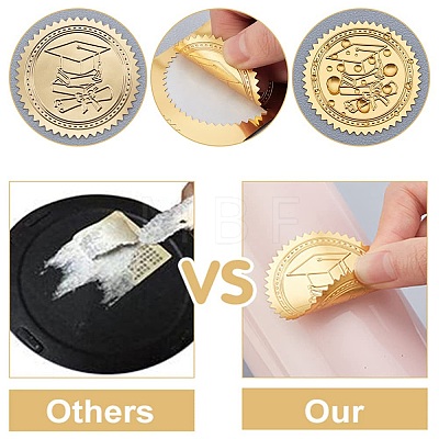 Self Adhesive Gold Foil Embossed Stickers DIY-WH0211-273-1