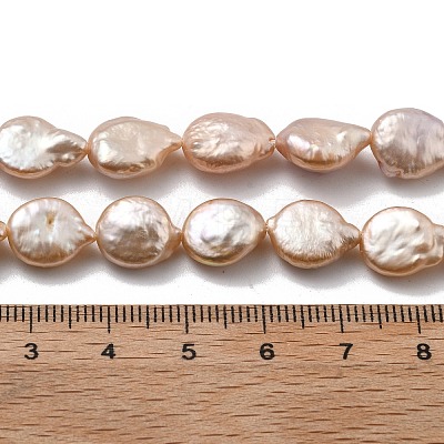 Natural Baroque Keshi Pearl Beads Strands PEAR-P064-08F-05D-1