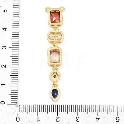 Brass Micro Pave Cubic Zirconia Big Pendants KK-K418-03B-G-1