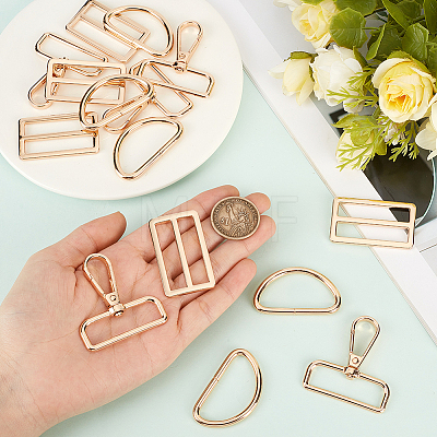 5Bags Alloy D Rings & Slider Buckle & Swivel Clasp Buckles Sets DIY-CL0001-81-1