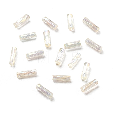 10G Ceylon Glass Twist Bugle Beads SEED-L012-01A-1