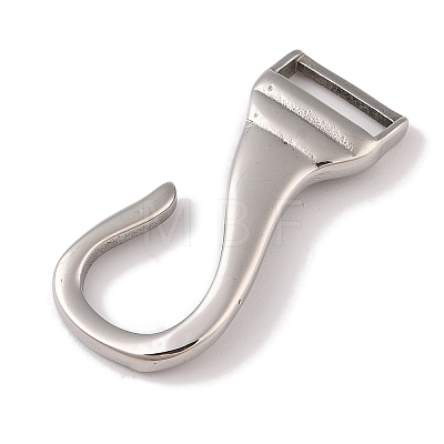 Non-Tarnish 304 Stainless Steel Hook Clasps STAS-C109-02P-1