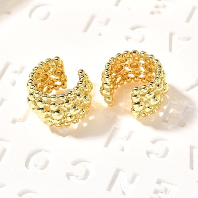 Rack Plating Brass Cuff Earring KK-B077-35G-1