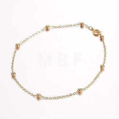 Brass Anklets AJEW-AN00161-02-1