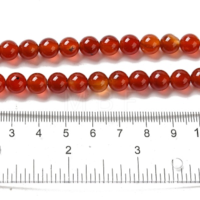 Natural Carnelian Beads Strands G-G390-8mm-03-1