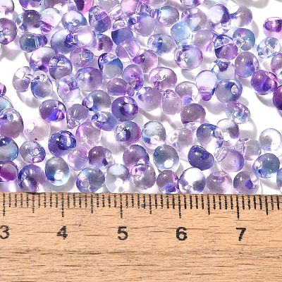 Transparent Baking Paint Glass Seed Beads SEED-P006-02B-10-1